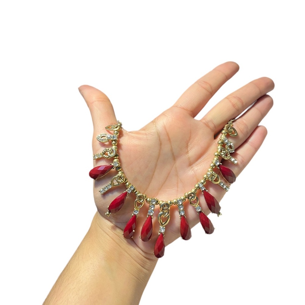 Maroon & Gold Necklace